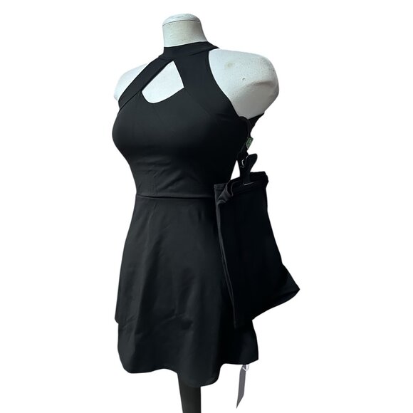 Halara 2 Piece High Cut Out Neck Double Strap Back Active Dress Sz Small Black - Picture 9 of 16